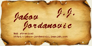 Jakov Jordanović vizit kartica
